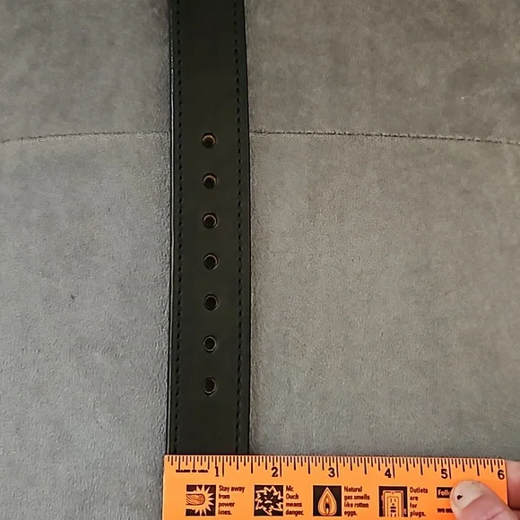 JM4 Tactical Double Shot Gun Holster Belt. Heavyduty Black Leather. 33"L × 1.5"W - Picture 4 of 7